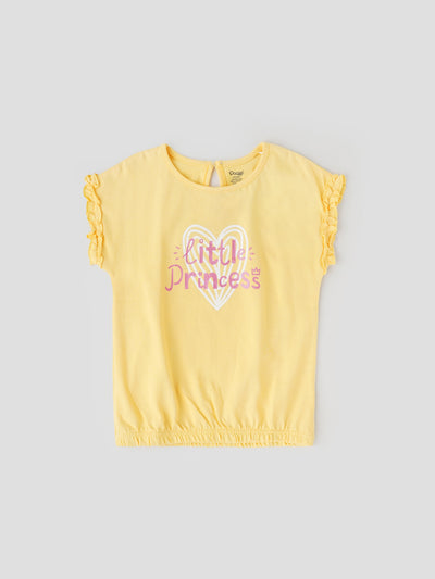 Popees Short Sleeve Back Half Open Top(1–8 Years) for Baby Girls