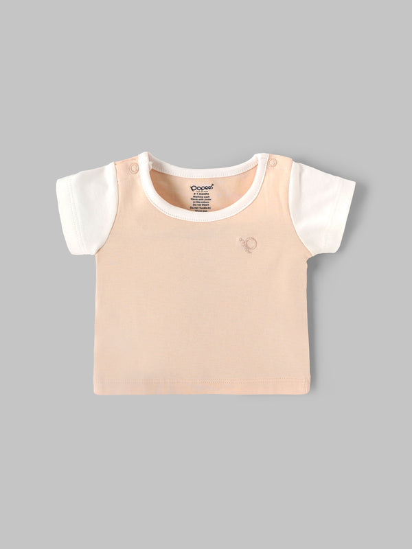 Popees Combo Print Half Sleeve T-Shirt (0-9 Months)for Newborn Babies
