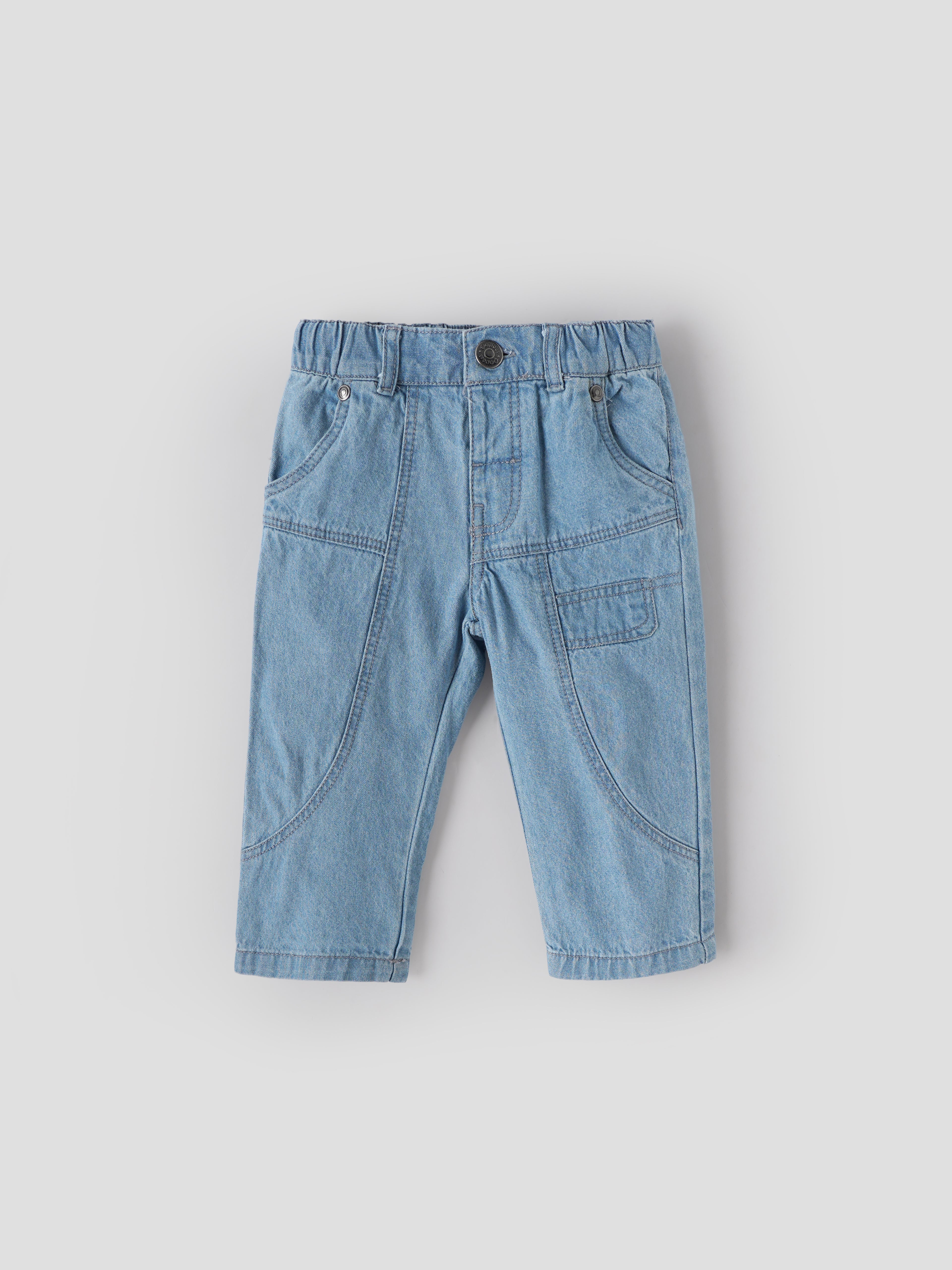 Popees Baby Boys Denim Jeans | Blue | 3-24 Months