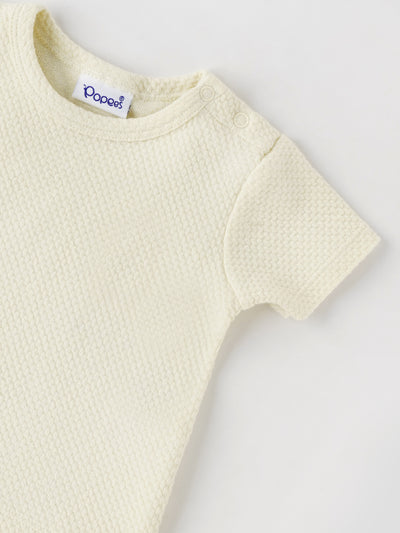 Popees Layered Look Ribbed Dungaree Set (3-24 Months) for Baby Boys