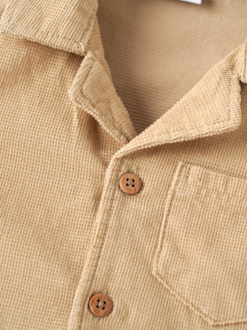 Popees Baby Boy Cotton Shirt | Beige Half Sleeve Casual Shirt for 3-24 Months