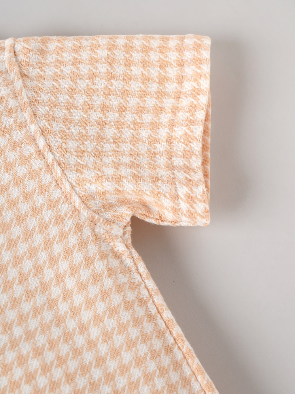 Popees Baby Boys Checked Cotton Shirt | Peach Half Sleeve Collared Casual Shirt | 3-24 Month