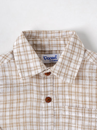Popees Comfy & Stylish Checked Shirt (3–24 Months) for Boys