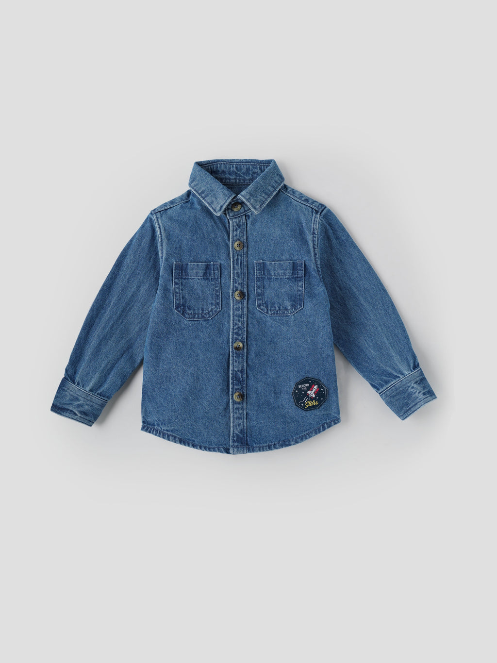Popees Stylish Denim Full Sleeve shirt (3-36 Months) for Boys