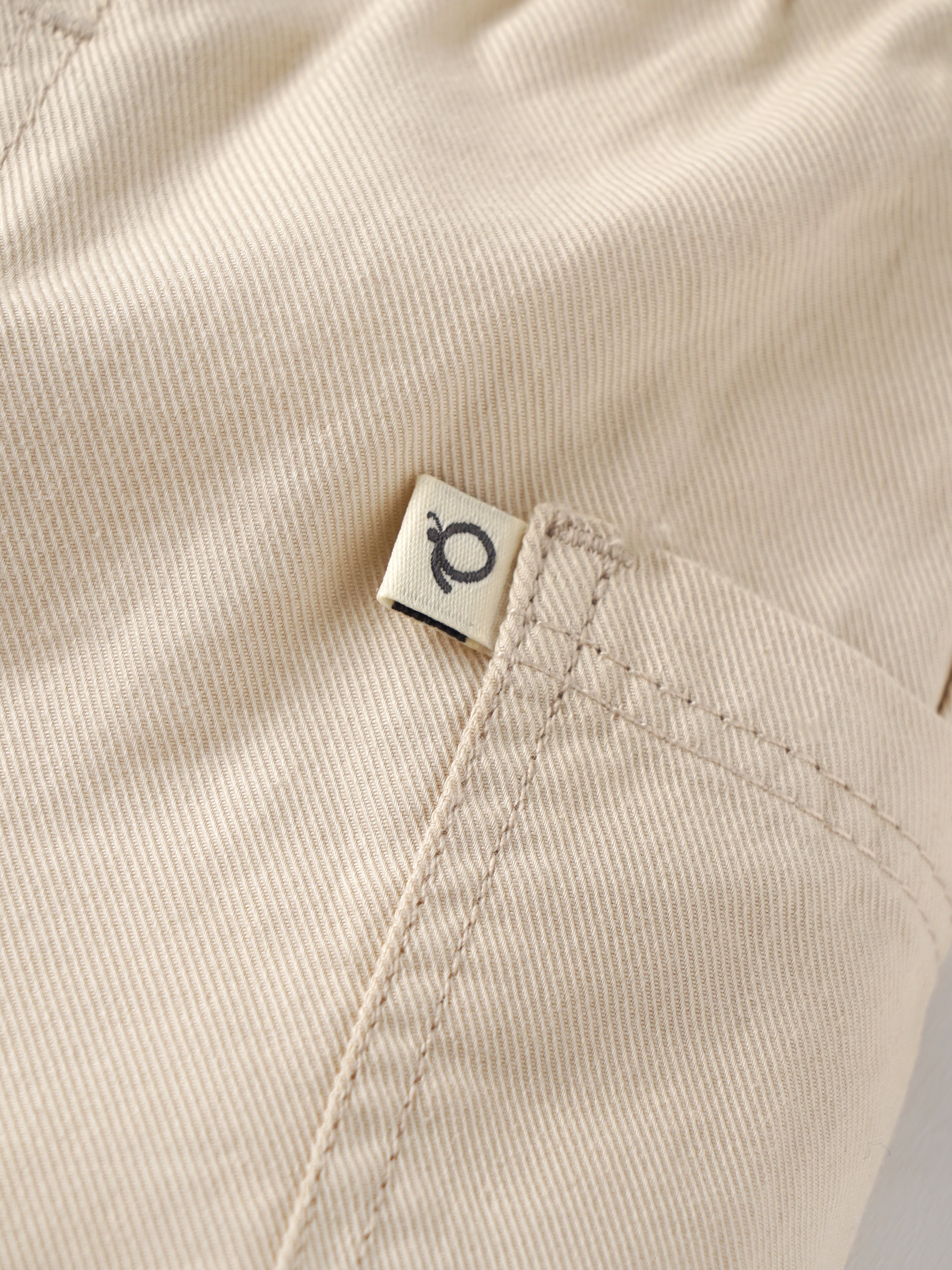 Popees Baby Boy Cotton Shorts | Beige Elastic Waist Casual Shorts with Side Pockets for 3-24 Months