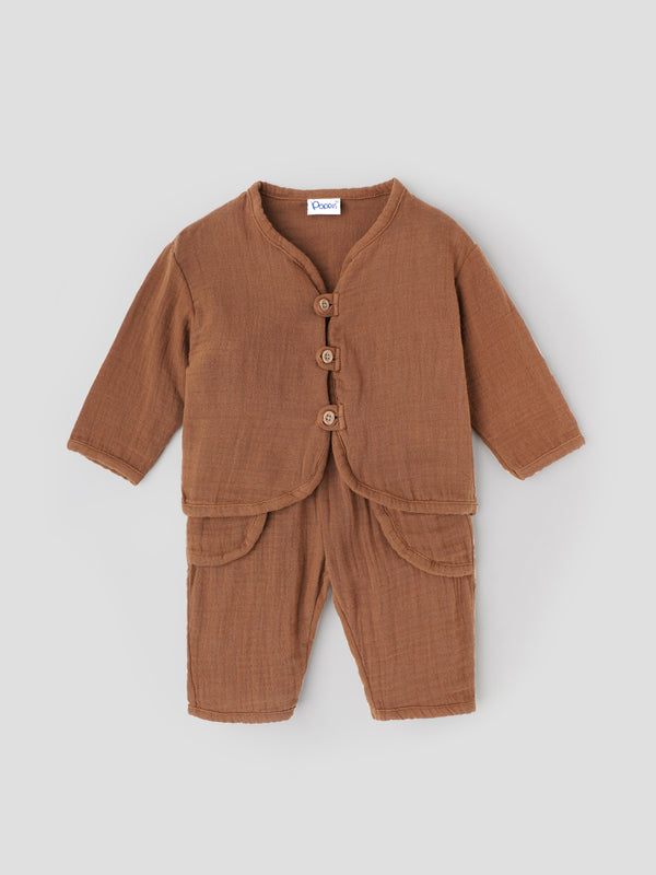 Popees Front Open Co-ord Set (3–36 Months) for Boys