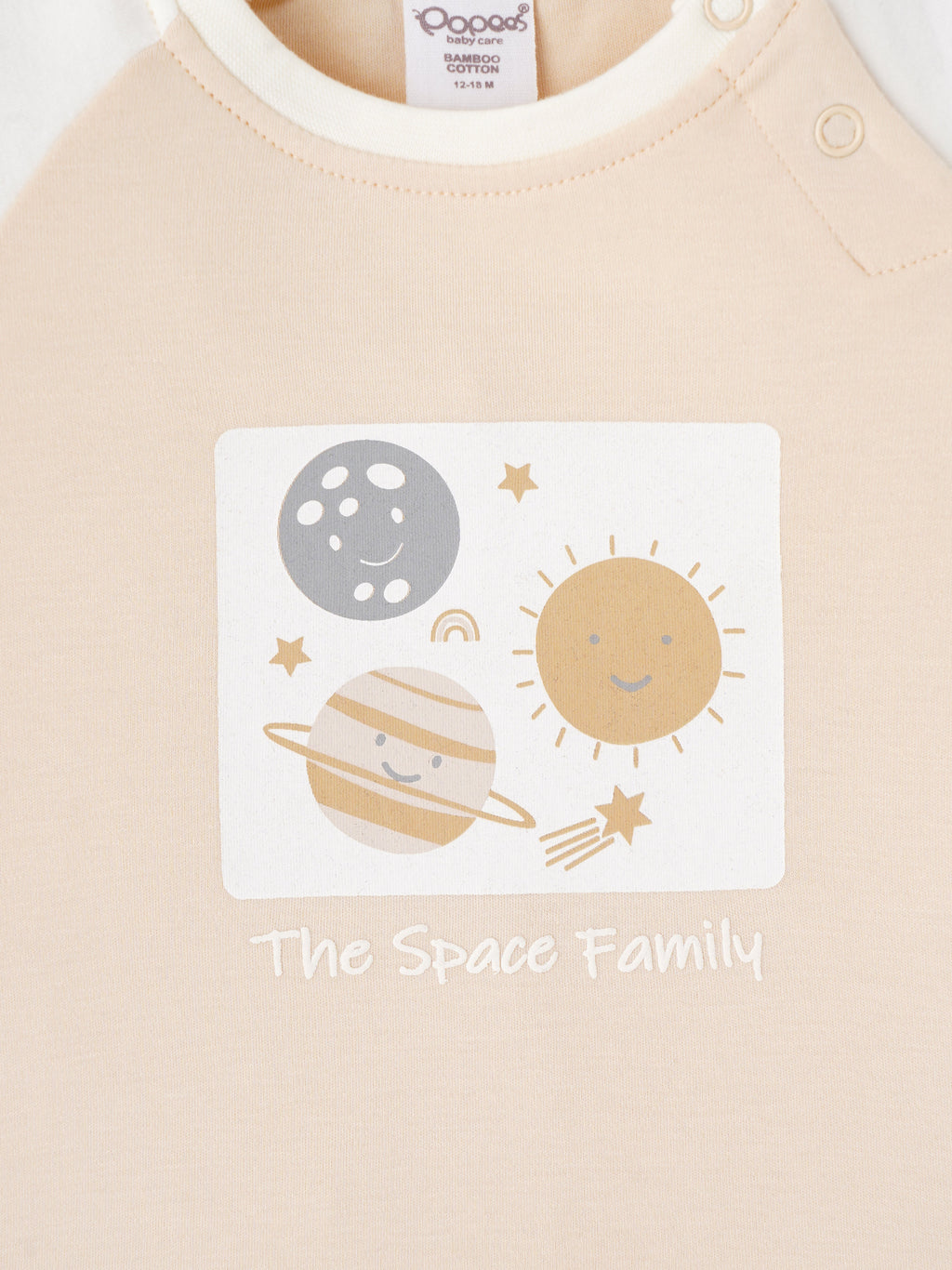 Popees Boys Half-Sleeve Shoulder Open T-Shirt (3-36 Months) Made of Organic Bamboo Cotton Fabric