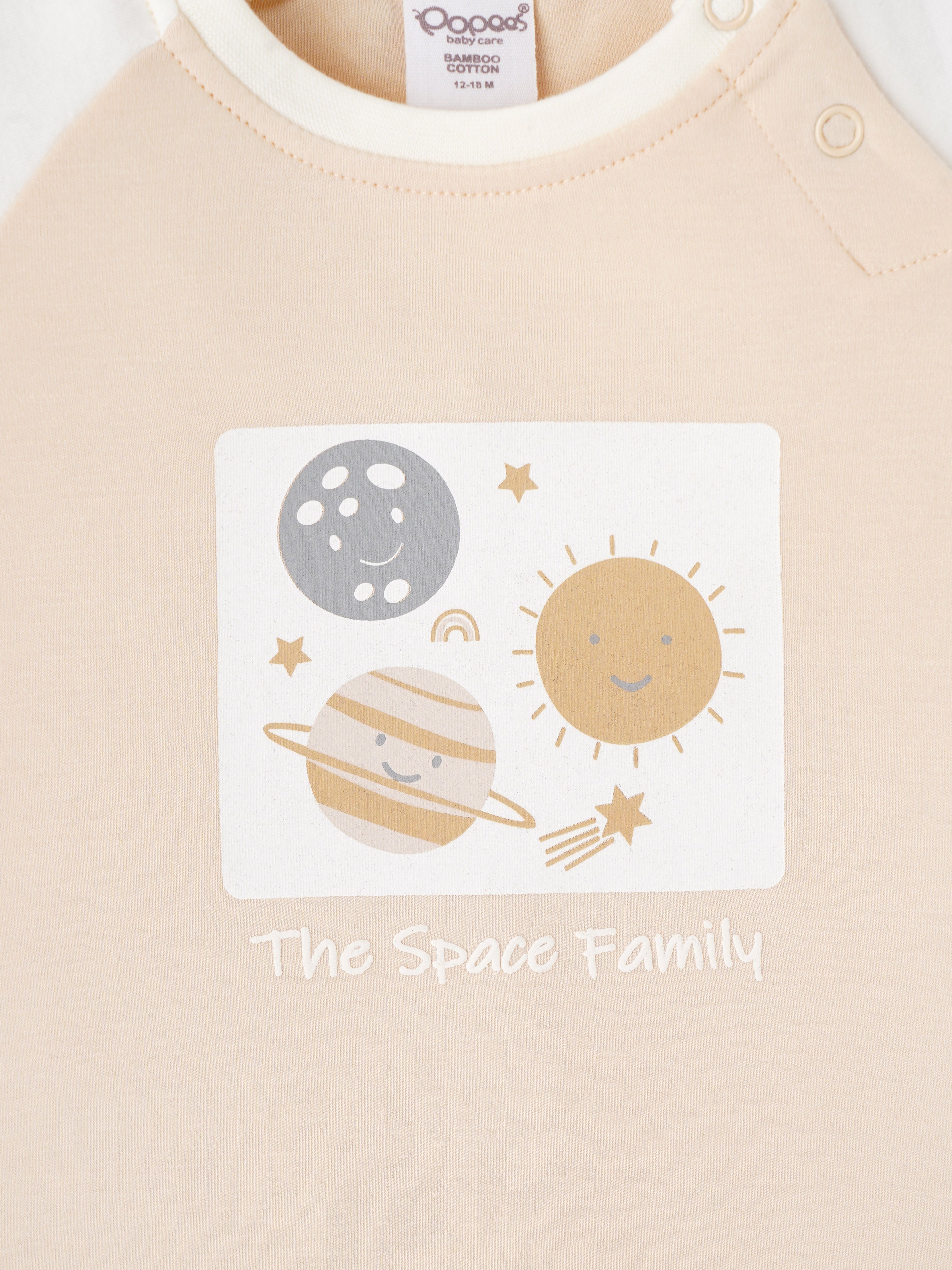 Popees Boys Half-Sleeve Shoulder Open T-Shirt (3-36 Months) Made of Organic Bamboo Cotton Fabric