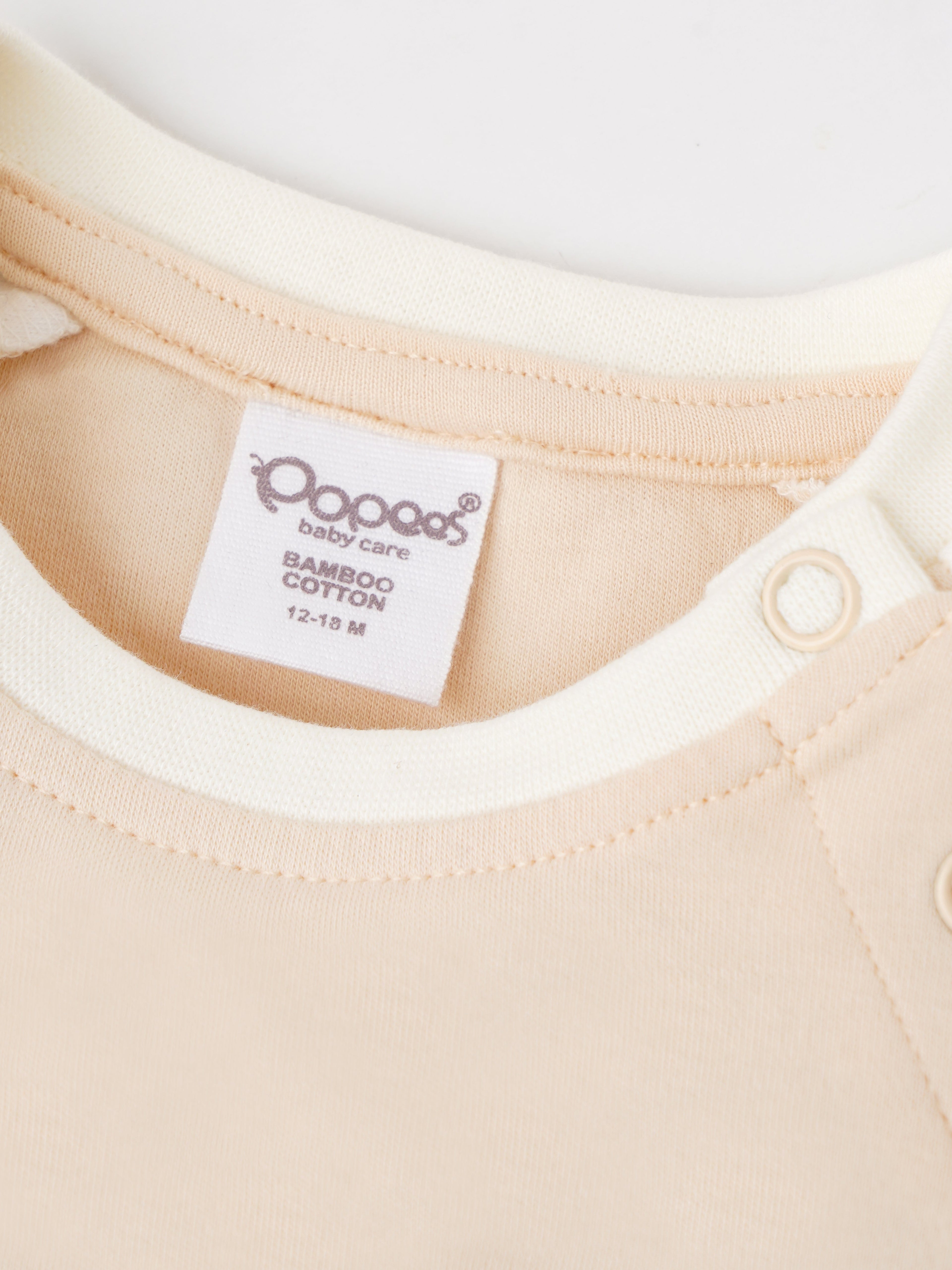 Popees Boys Half-Sleeve Shoulder Open T-Shirt (3-36 Months) Made of Organic Bamboo Cotton Fabric