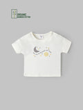 Popees Boys Half-Sleeve Shoulder Open T-Shirt (3-24 Months) Made of Organic Bamboo Cotton Fabric