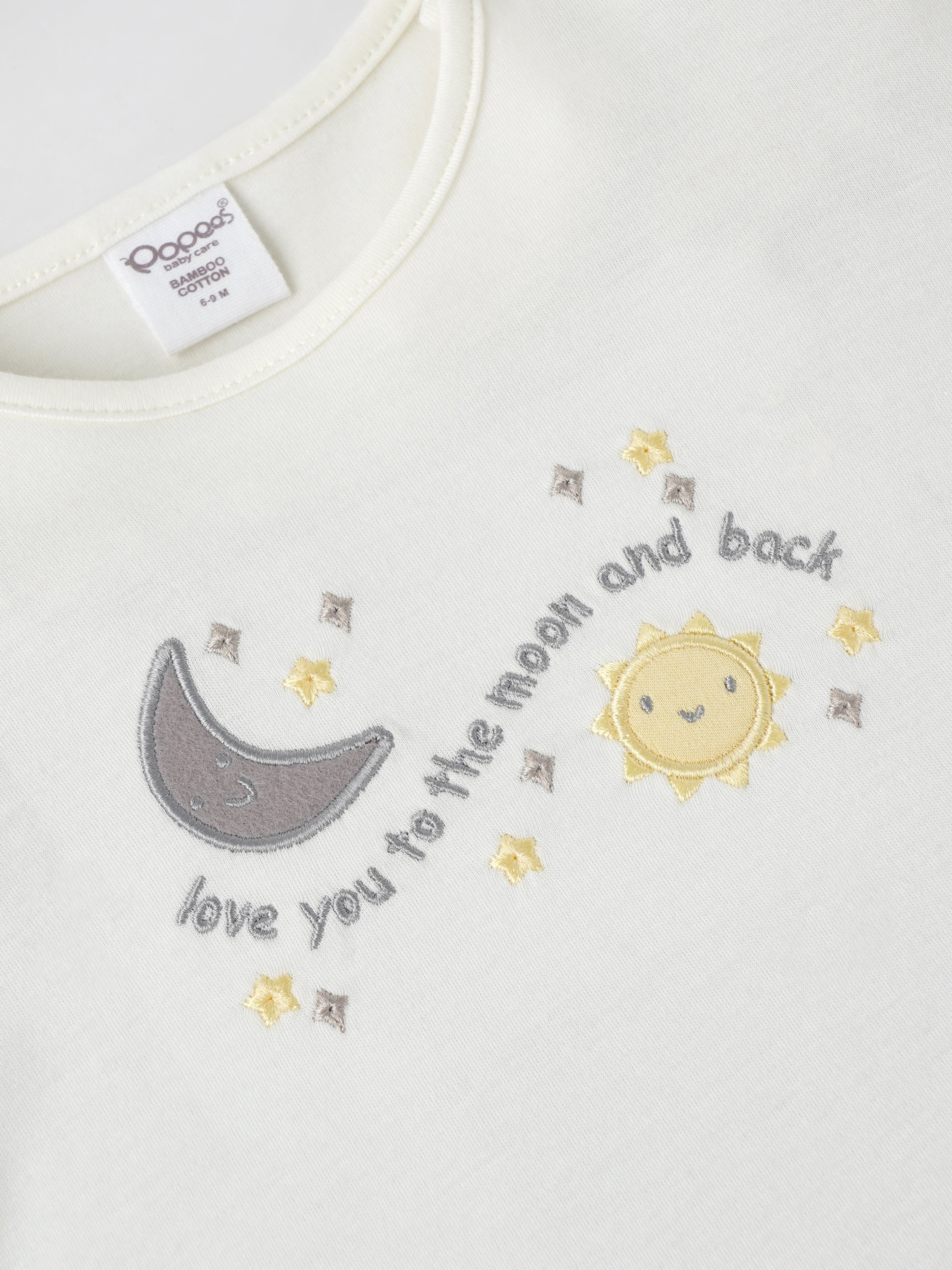 Popees Boys Half-Sleeve Shoulder Open T-Shirt (3-24 Months) Made of Organic Bamboo Cotton Fabric