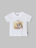 Popees Half-Sleeve Shoulder Open Tshirt for Baby Boys (3-24 Months) Made of Cotton Rich Fabric