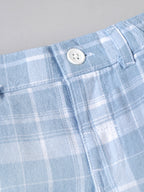 Popees Baby Boys Checked Cotton Pants| Blue| 3-24 Months