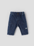 Popees Baby Girls Denim Jeans | Dark Blue | 3-24 Months