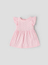 Popees Soft & Breathable Elegant Eyelet Summer Frock with Ruffle Sleeves (3-36 Months)for Baby Girls