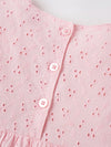 Popees Soft & Breathable Elegant Eyelet Summer Frock with Ruffle Sleeves (3-36 Months)for Baby Girls