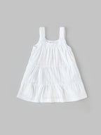Popees Cotton Dress White Sleeveless Frock (3–18 Months) for Baby Girl