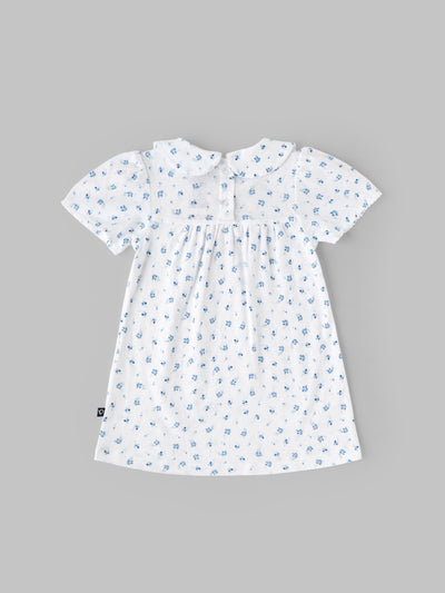 Popees Printed Short Sleeve Back Open Dress (3-36 Months) for Baby Girls