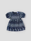 Popees Baby Girls Cotton Dress| Navy Blue| 3-36 Months