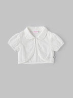 Popees Elegant White Eyelet Embroidered Jacket (3-36 Months) for Baby Girls