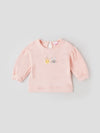 Popees Soft Pink with Animal Face Embroidery Warm, Comfy & Adorably Stylish T-Shirt (3-24 Months) for Baby Girls