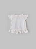 Popees Soft & Elegant White Ruffle Top (3–36 Months)for Baby Girls
