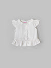 Popees Soft & Elegant White Ruffle Top (3–36 Months)for Baby Girls