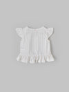 Popees Soft & Elegant White Ruffle Top (3–36 Months)for Baby Girls