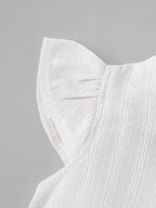 Popees Soft & Elegant White Ruffle Top (3–36 Months)for Baby Girls