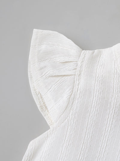 Popees Soft & Elegant White Ruffle Top (3–36 Months)for Baby Girls