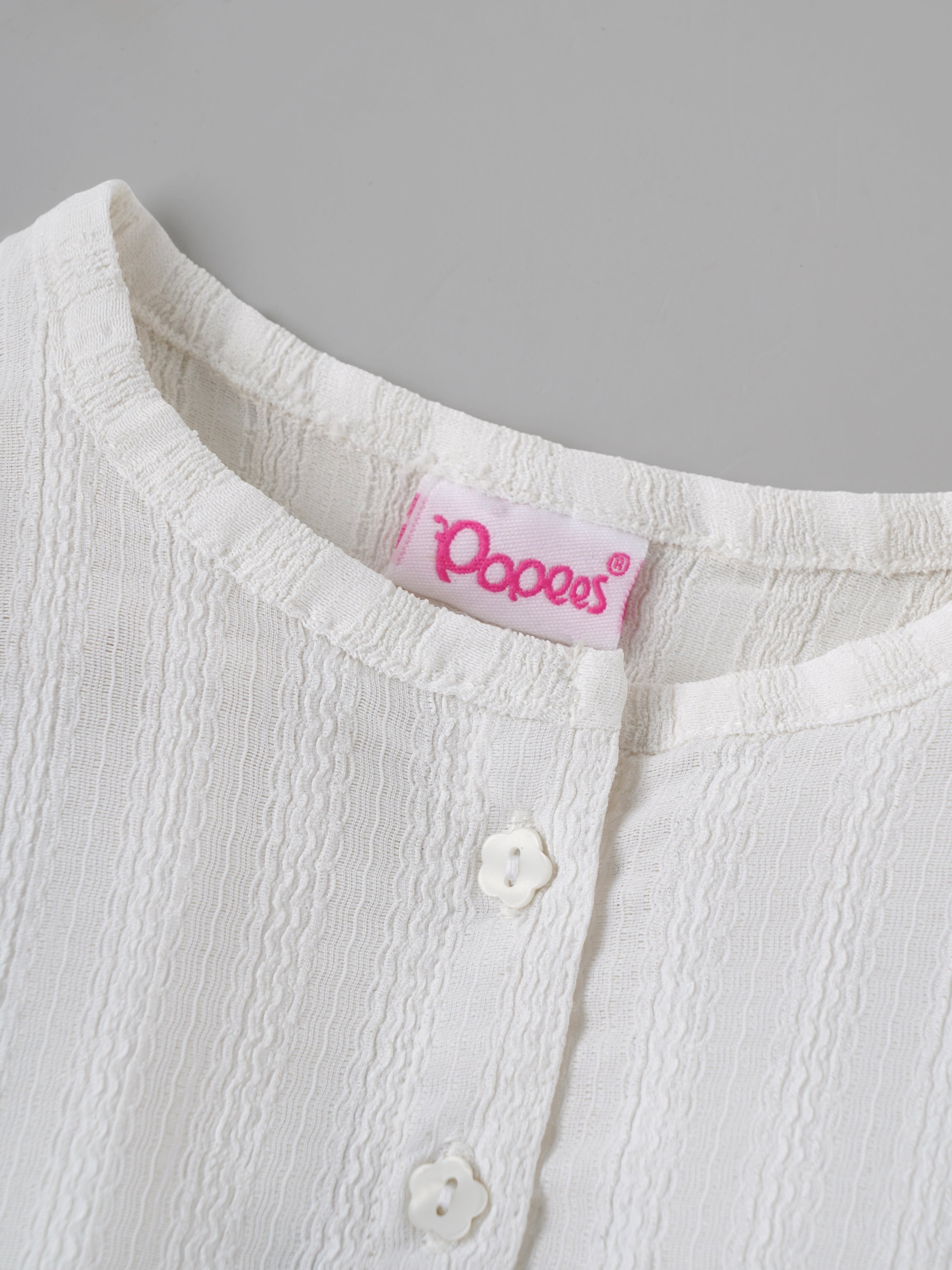 Popees Soft & Elegant White Ruffle Top (3–36 Months)for Baby Girls