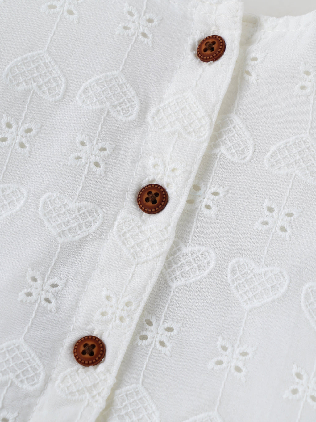 Popees Baby Girls  Embroidered Cotton Top| White| 3-36 Months