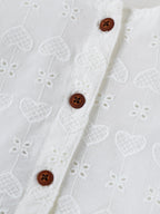 Popees Baby Girls  Embroidered Cotton Top| White| 3-36 Months