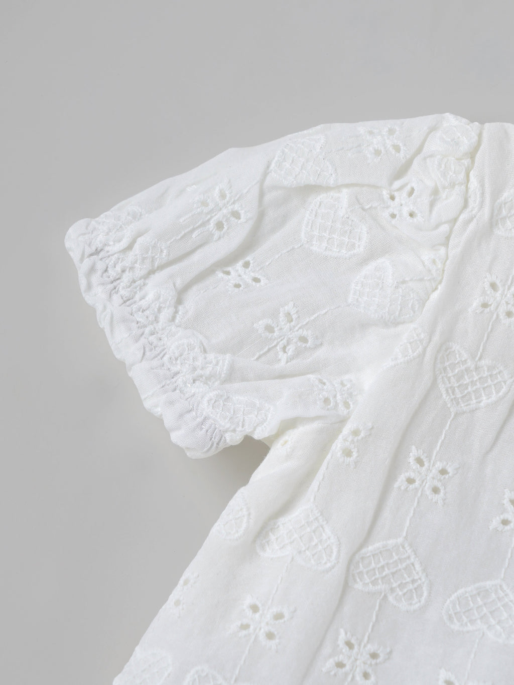 Popees Baby Girls  Embroidered Cotton Top| White| 3-36 Months
