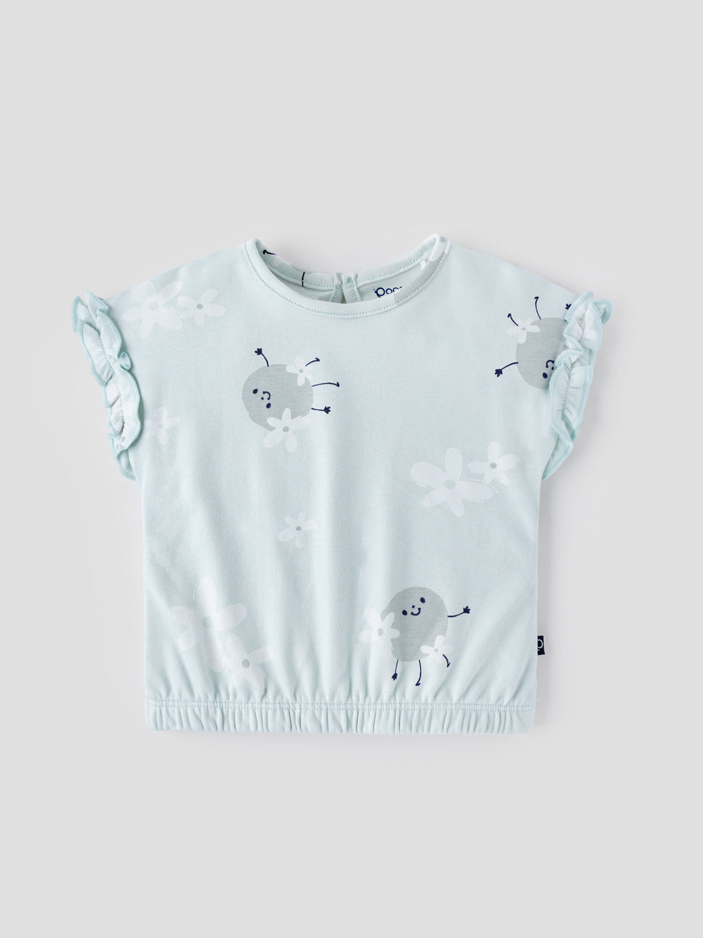 Popees Printed Short Sleeve (3–36 Months) Soft & Stretchy Top for Baby Girls