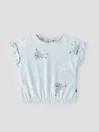 Popees Printed Short Sleeve (3–36 Months) Soft & Stretchy Top for Baby Girls
