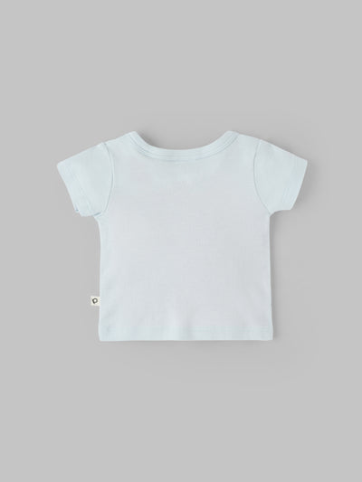 Popees Boys Short Sleeve Front Open Jhabla Top (0-6 Months) Made of Organic Bamboo Cotton Fabric