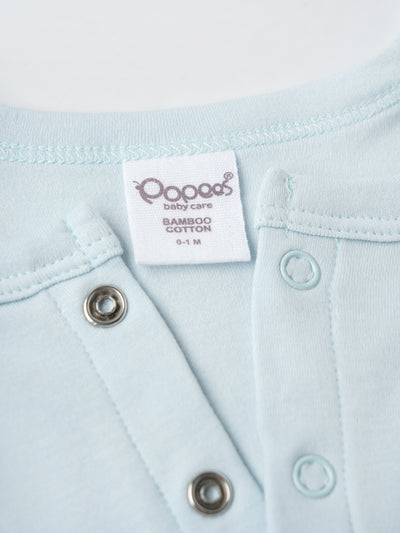 Popees Boys Short Sleeve Front Open Jhabla Top (0-6 Months) Made of Organic Bamboo Cotton Fabric