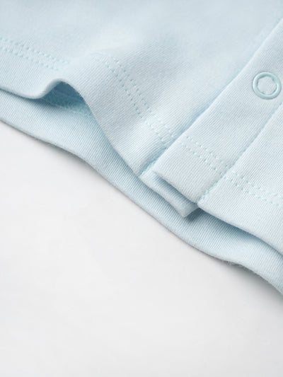 Popees Boys Short Sleeve Front Open Jhabla Top (0-6 Months) Made of Organic Bamboo Cotton Fabric