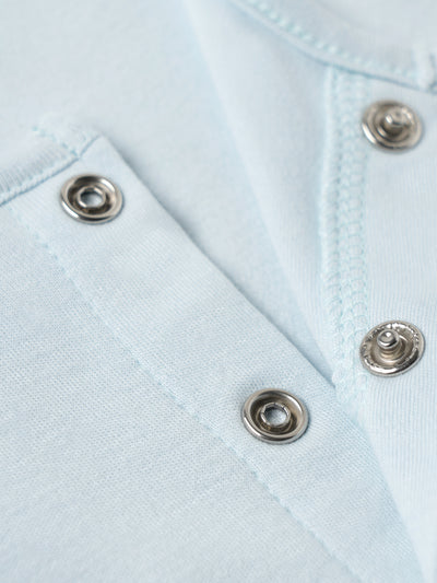 Popees Boys Half-Sleeve Front Open Romper (0-6 Months) Made of Organic Bamboo Cotton Fabric