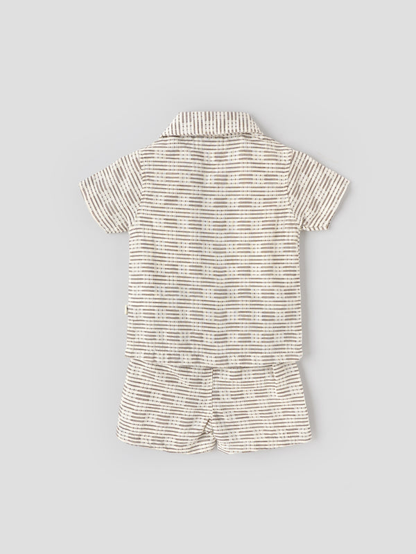 Popees Stylish & Comfy Printed Co-Ord Set Shirt(0-9 Months) for Baby Boys