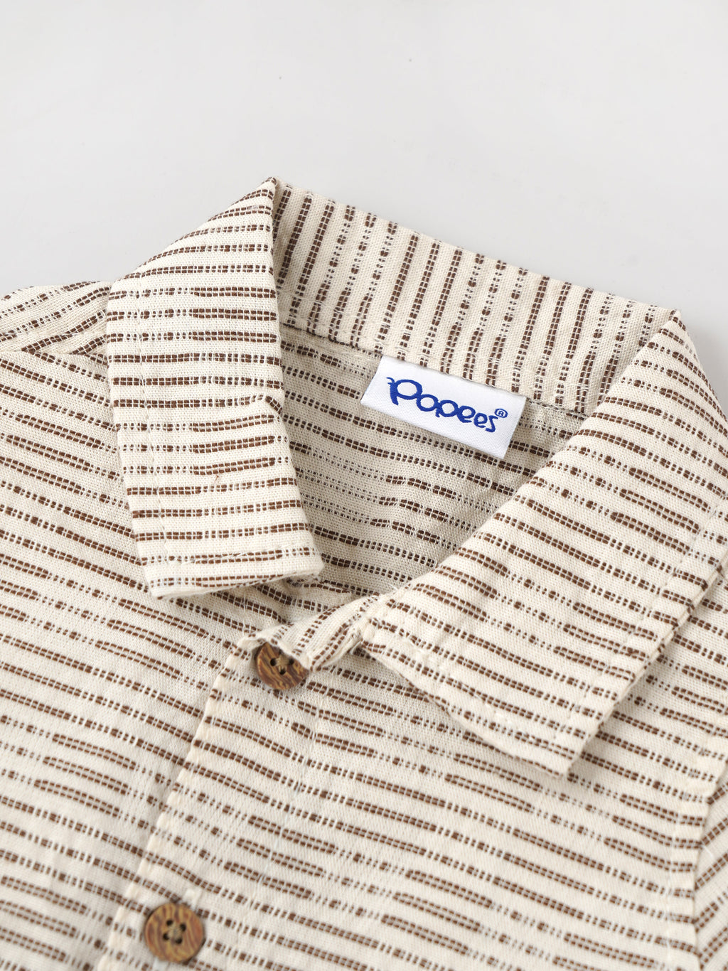 Popees Baby Boys Shirt and Shorts Set| Beige| Newborn - 9 Months