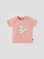 Popees Stylish “Hey Boy” Graphic Print Soft, Breathable & Play-Ready T-Shirt (0–9 Months)for Baby Boy