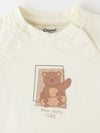 Popees Soft Cotton T-Shirt Cute Teddy Bear Print, Gentle on Skin (0-9 Months) for Baby Boys