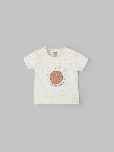 Popees Half-Sleeve T-Shirt with Chest Print (0–9 Months) for Baby Boys