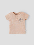 Popees Half Sleeve Bicycle Print Henley T-shirt (0–9 Months) for Boys