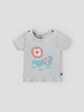 Popees Half-Sleeve Shoulder Open Tshirt for Baby Boys (0-9 Months) Made of Cotton Rich Fabric