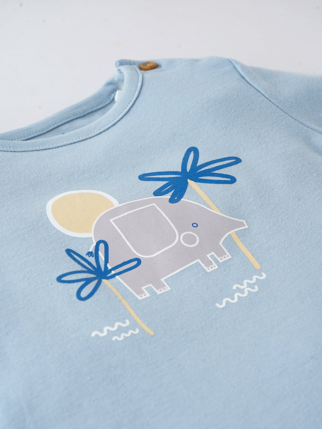 Popees Skin-friendly & Comfy Chest Printed T-shirt (0-9 Months) for Newborn Boys