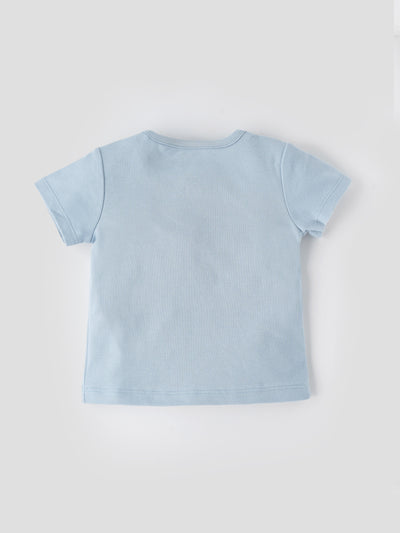 Popees Skin-friendly & Comfy Chest Printed T-shirt (0-9 Months) for Newborn Boys