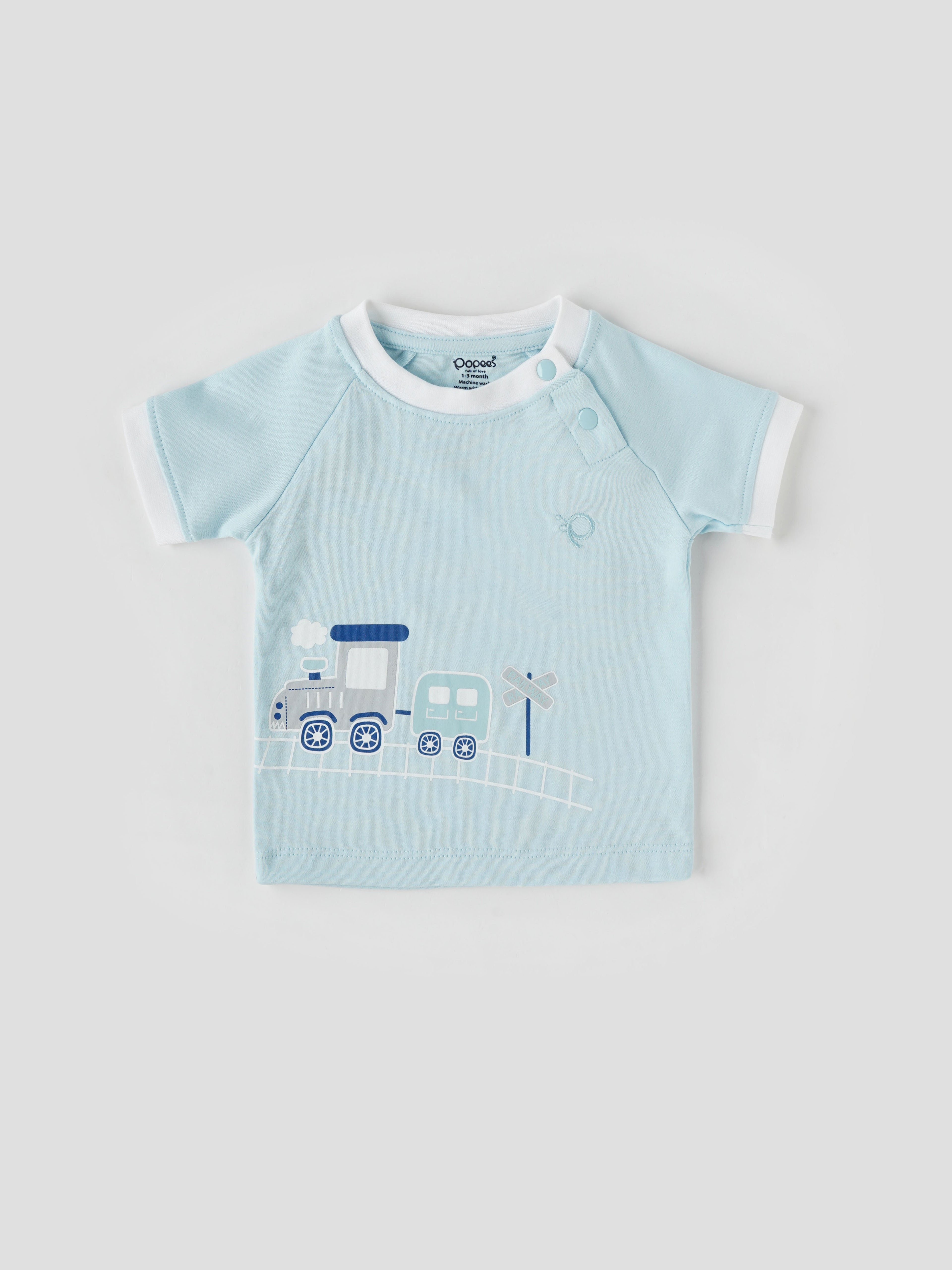 Popees Half Sleeve Printed T-shirt (0-9 Months) for boys